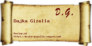 Dajka Gizella névjegykártya